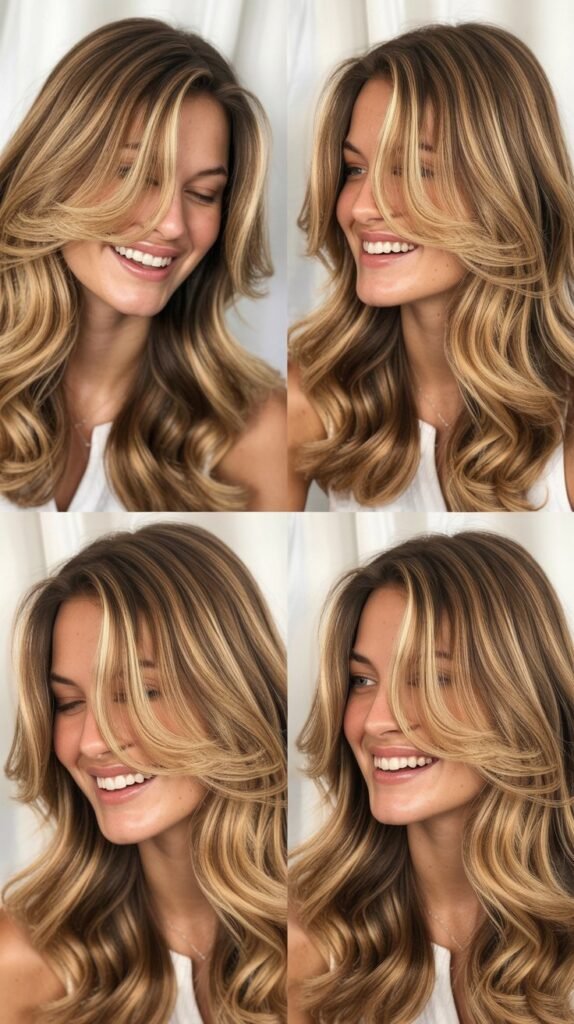 Honey Blonde Highlights with Face-Framing Layers