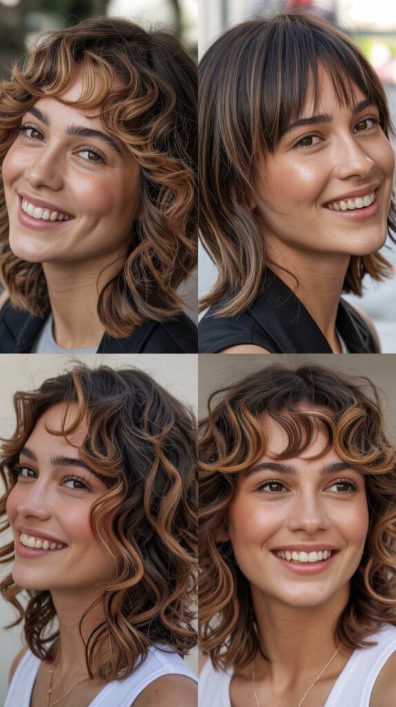  Cinnamon Highlights with Layered Wolf Cut