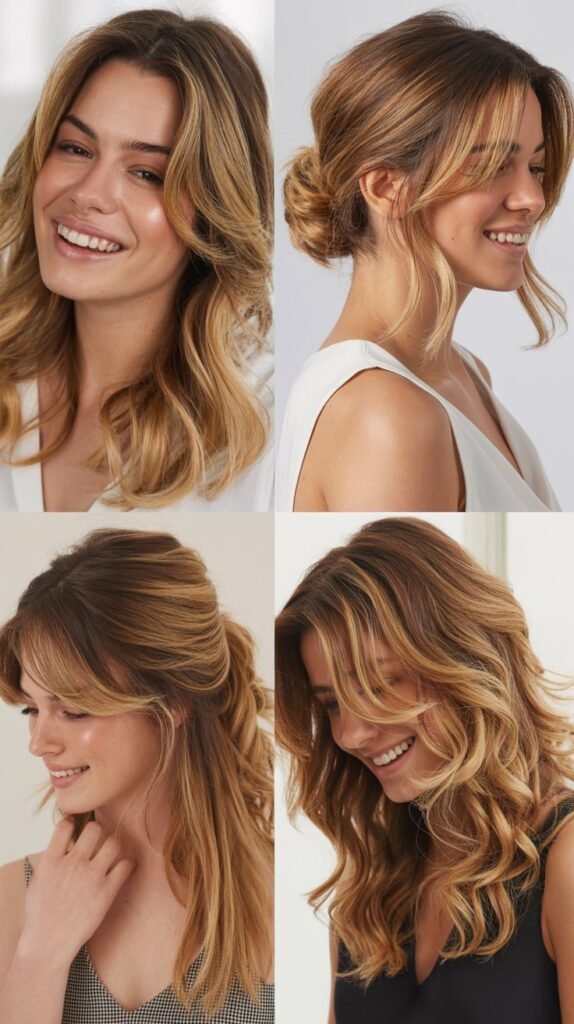 Honey Blonde Ombre with Cascading Layers