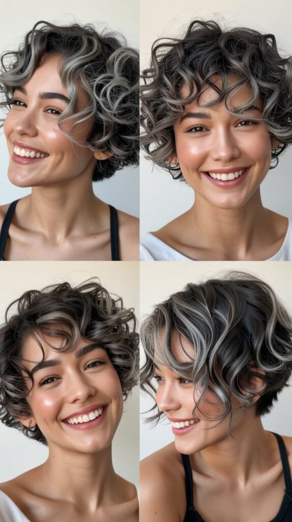 Graphite Highlights on Short Curly Layers