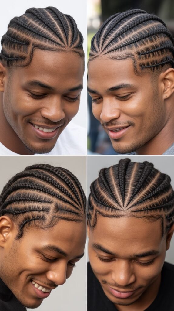 Diagonal Cornrow Patterns