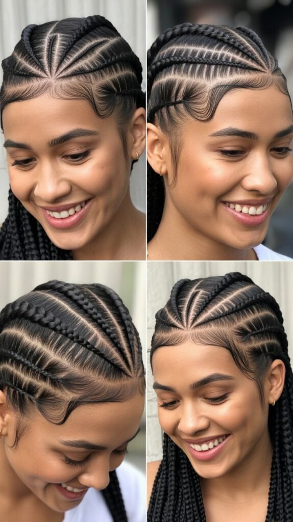 . Triangle-Part Cornrows