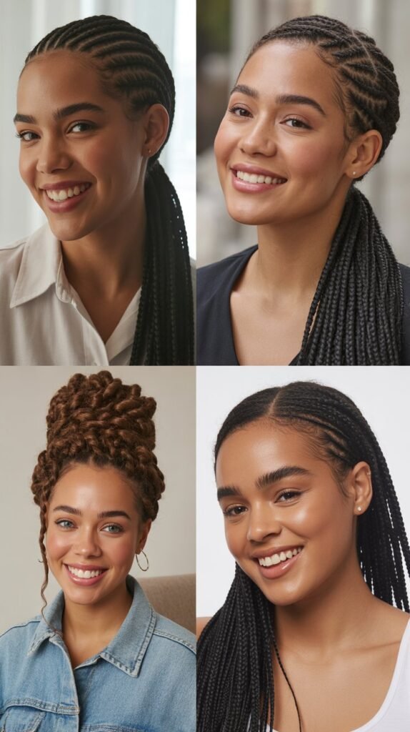  Cornrows to Ponytail