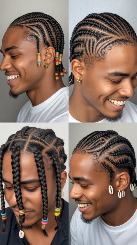 Cornrows with Beads and Accessories