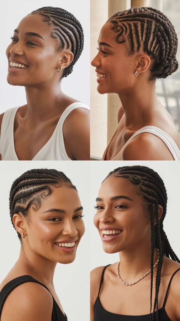 Cornrows with Undercut