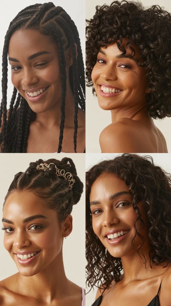 Zigzag Part with Straight Cornrows