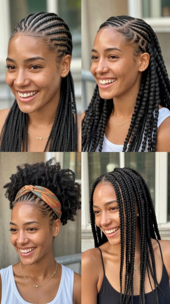 Classic Straight-Back Cornrows