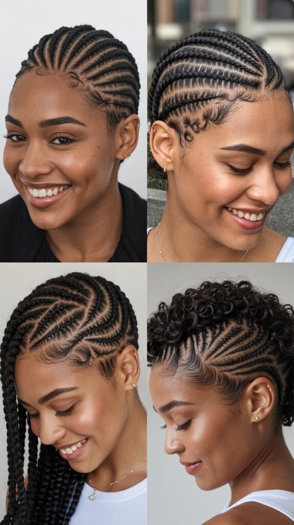 Cornrows with Shaved Sides