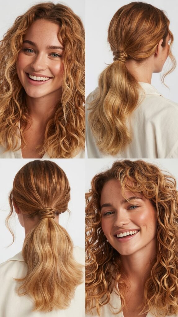 Warm Blonde Highlights with Copper Undertones