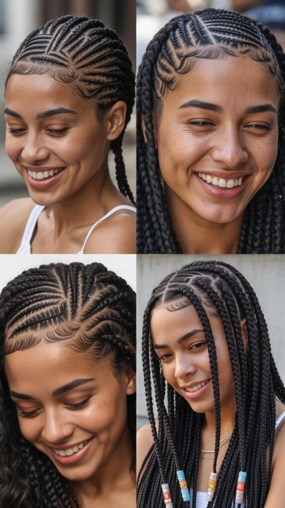 Box Pattern Grid Cornrows