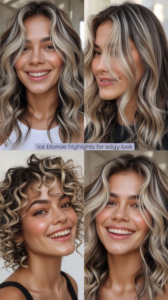 Ice Blonde Highlights for Edgy Look