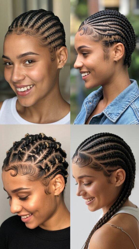 Cornrows with Side Taper