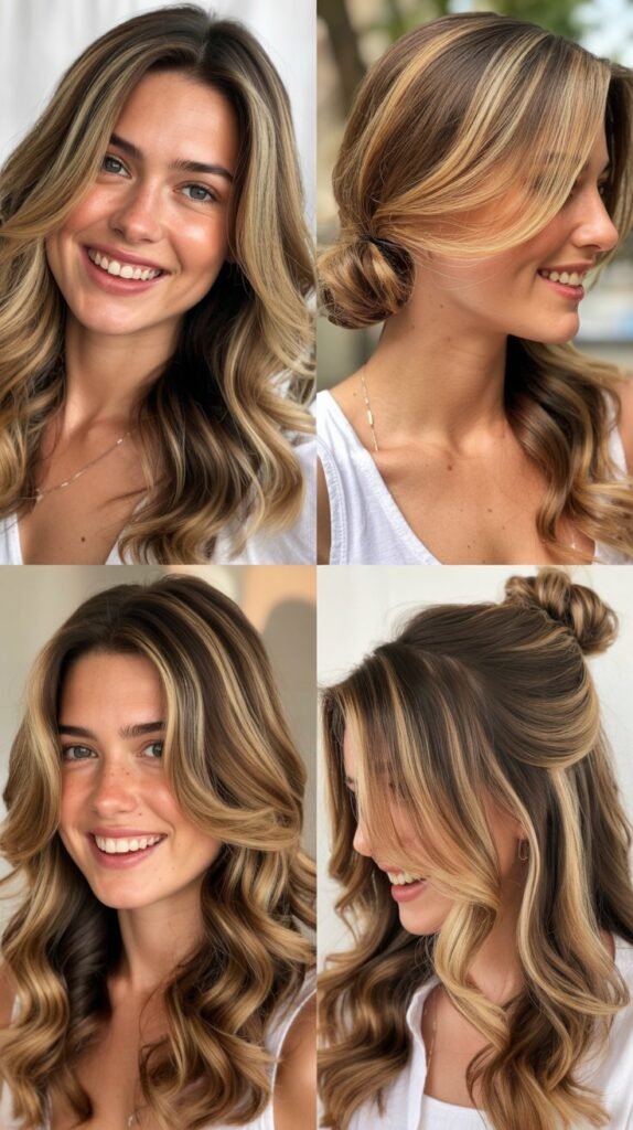 Butter Blonde Highlights on Caramel Base