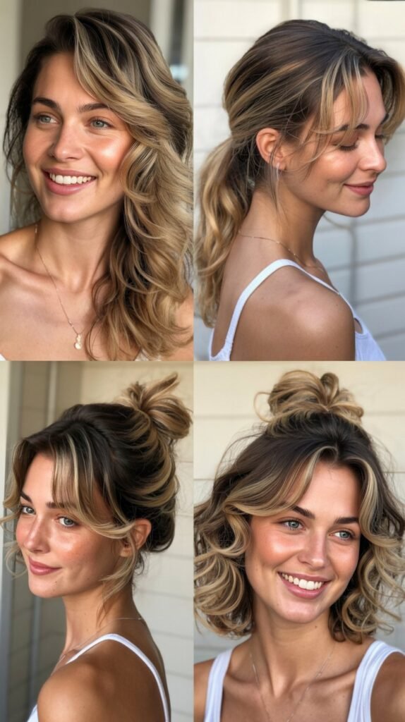 Golden Blonde Highlights with Dark Root Shadow