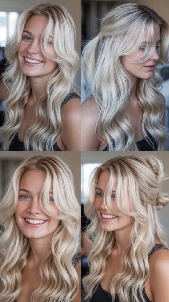 Ice Blonde Highlights on Platinum Base