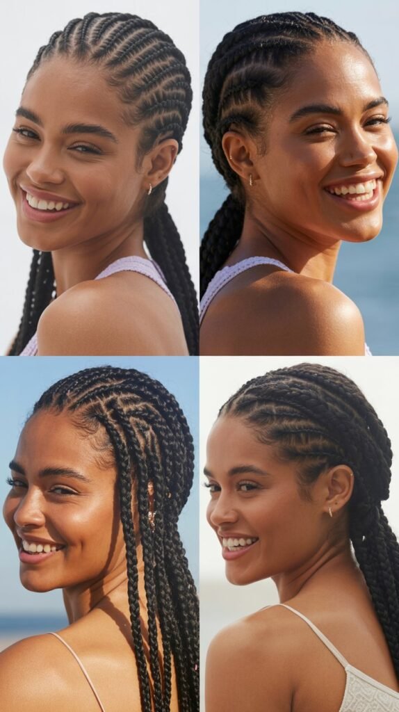 Classic Straight-Back Cornrows