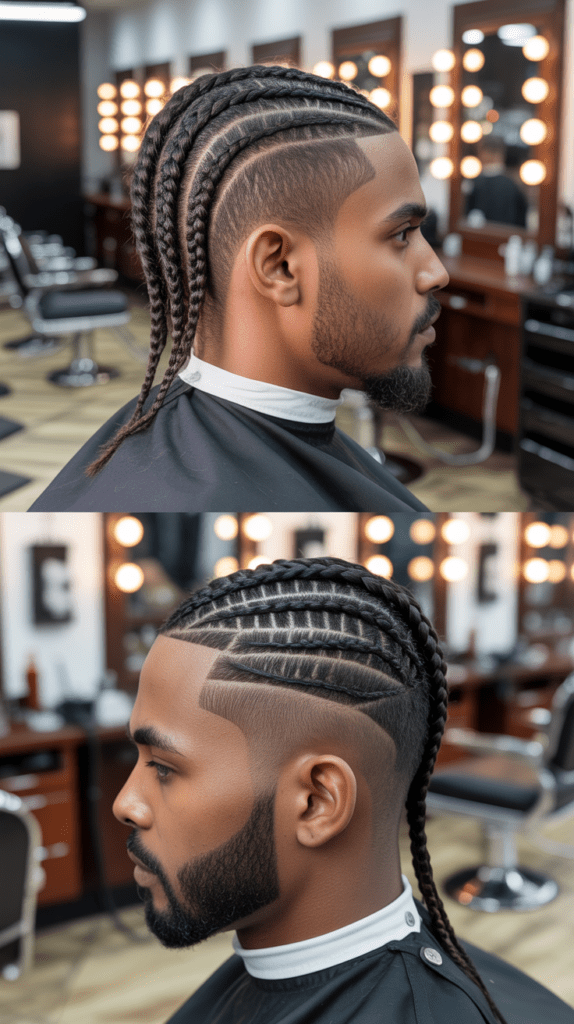  Cornrows with Fade Combinations
