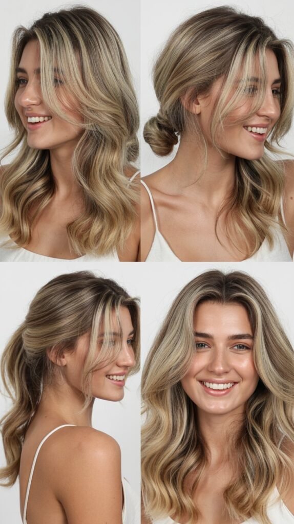 Pearl Highlights on Champagne Blonde