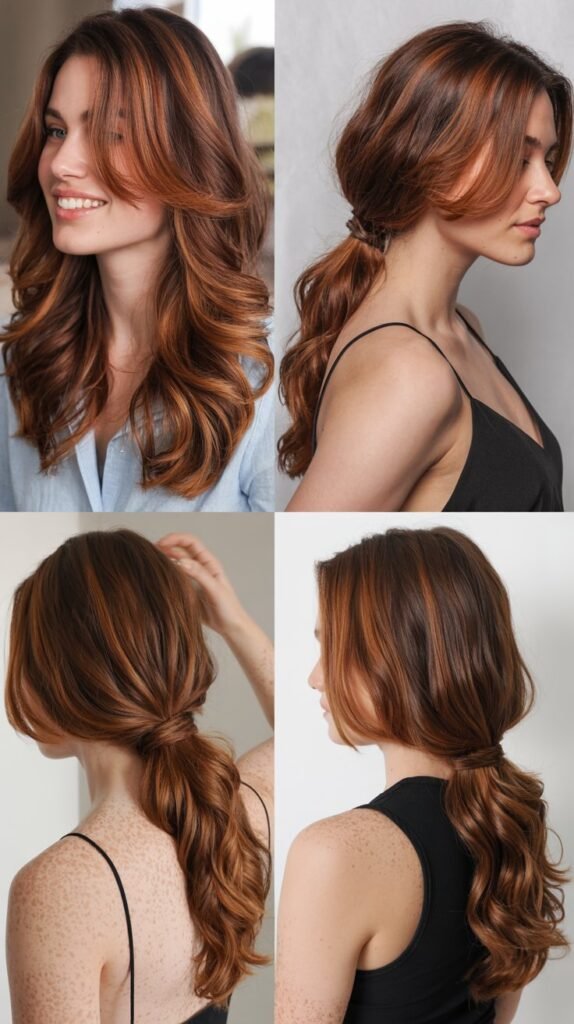 Mahogany Highlights with Graduated Long Layers