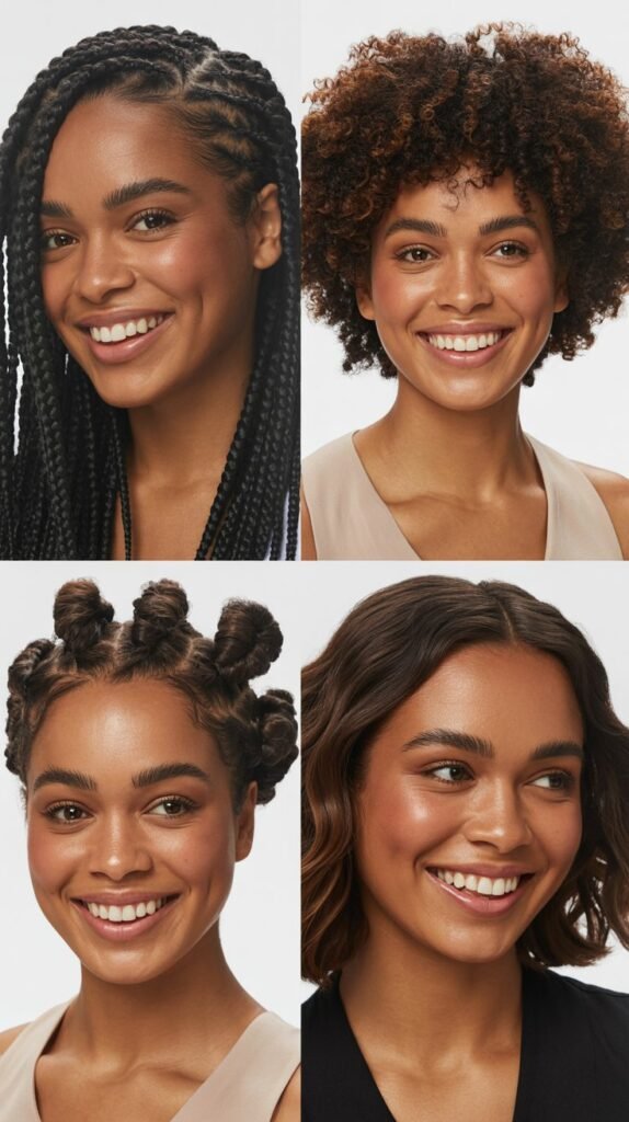 Box Braids To Fade Hybrid