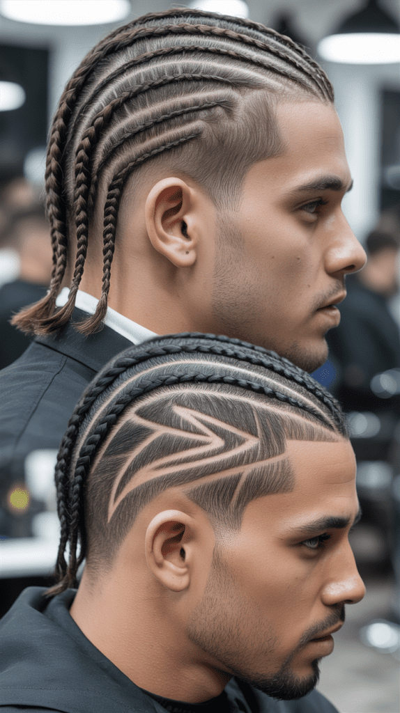  Cornrows with Undercut Designs
