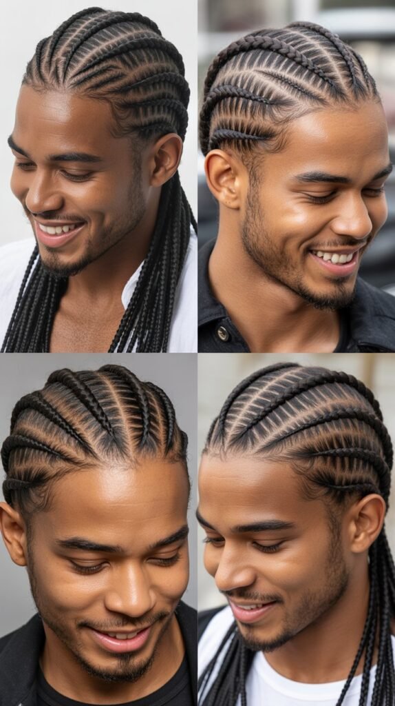 Chunky Cornrows for Bold Impact
