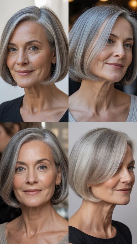  Sleek Angled Bob with One-Length Sides