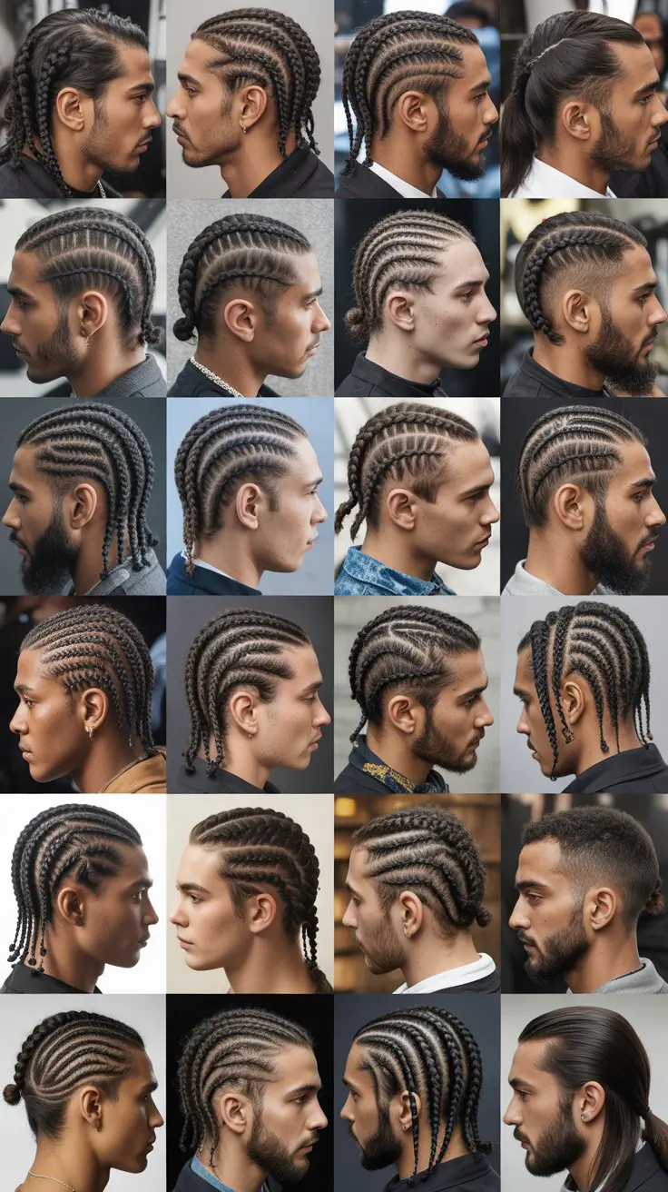 34 Statement-Making Male Cornrow Hairstyles for Long Hair