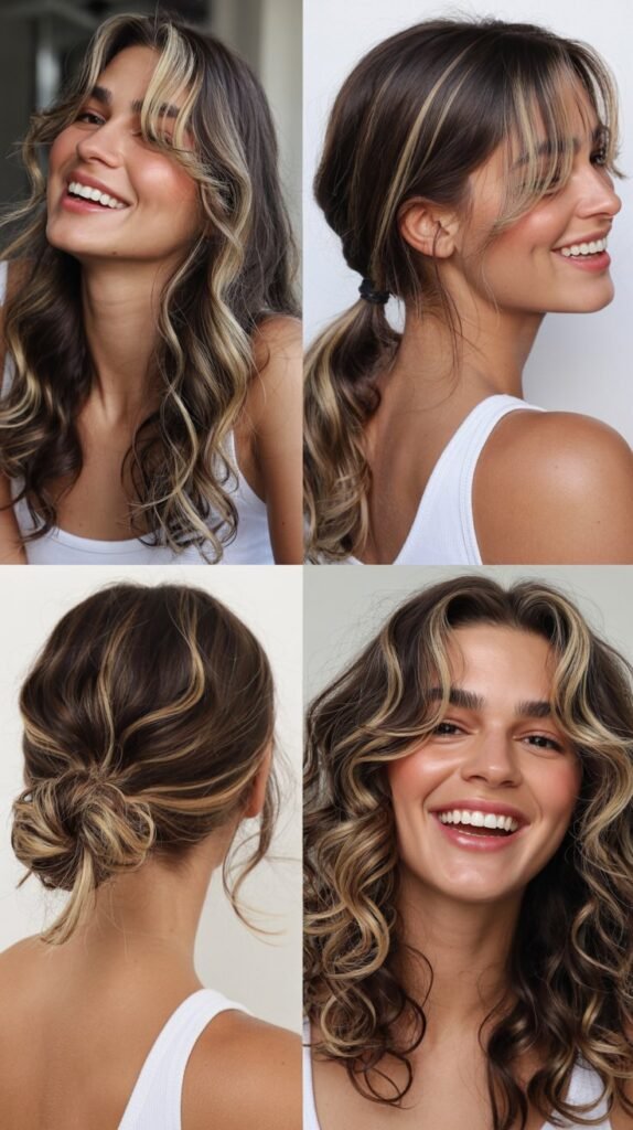  Blonde Highlights with Dark Chocolate Base