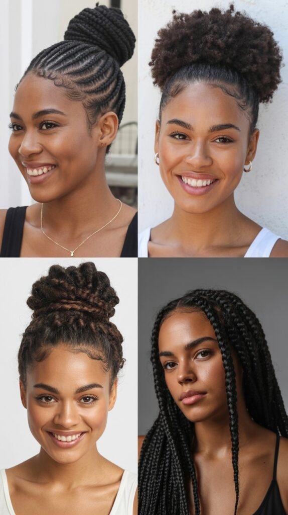 Cornrows into Man Bun