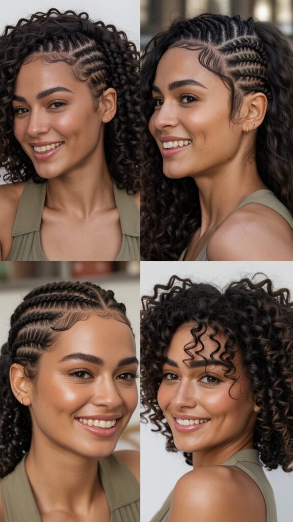 Temple Fade with Front Cornrows