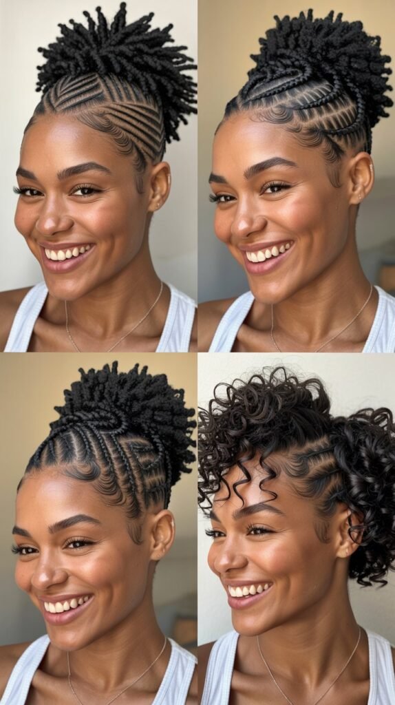 High Top Fade With Cornrow Crown