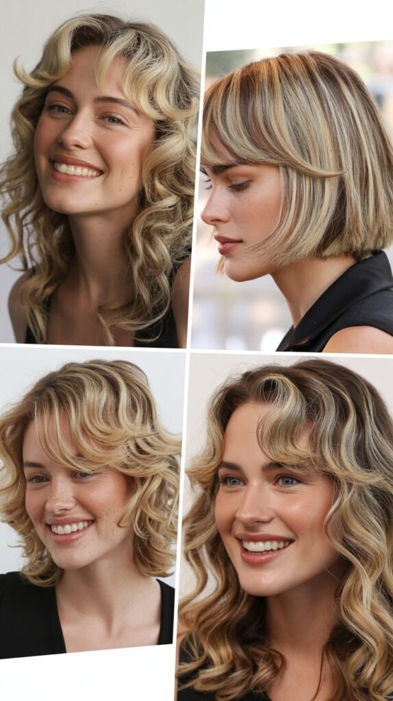 Chunky Blonde Highlights for Retro Vibes