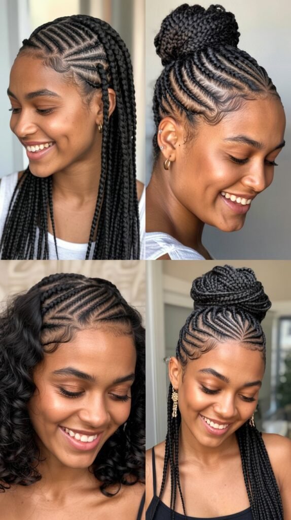 Triangle-Part Cornrows