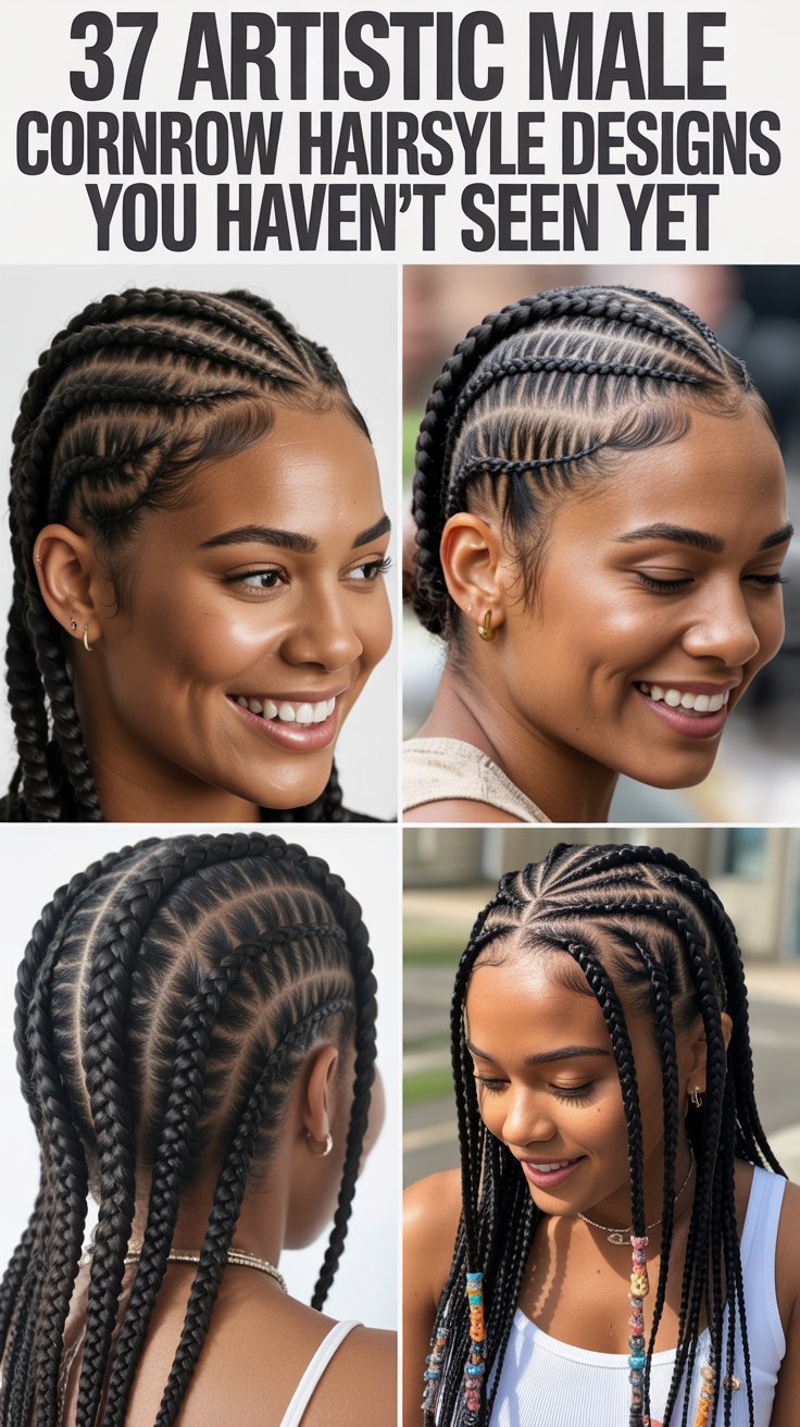 37 Artistic Male Cornrow Hairstyle Designs You Haven't Seen Yet