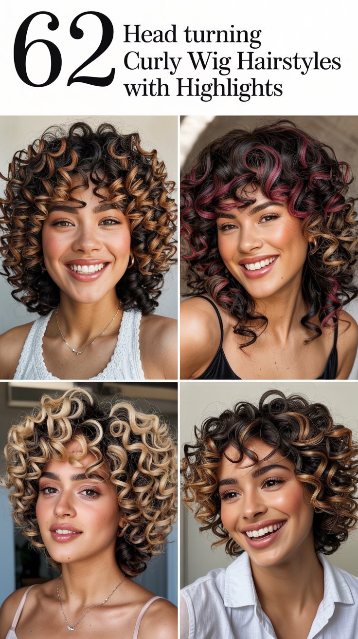 62 Head Turning Curly Wig Hairstyles With Highlights