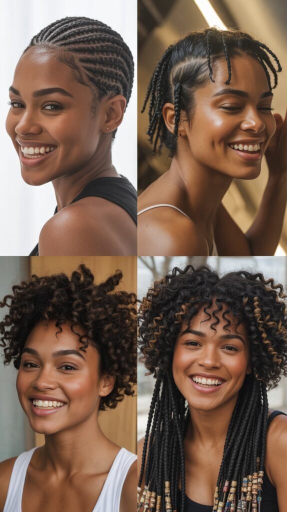 Cornrow Mohawk with Shaved Sides