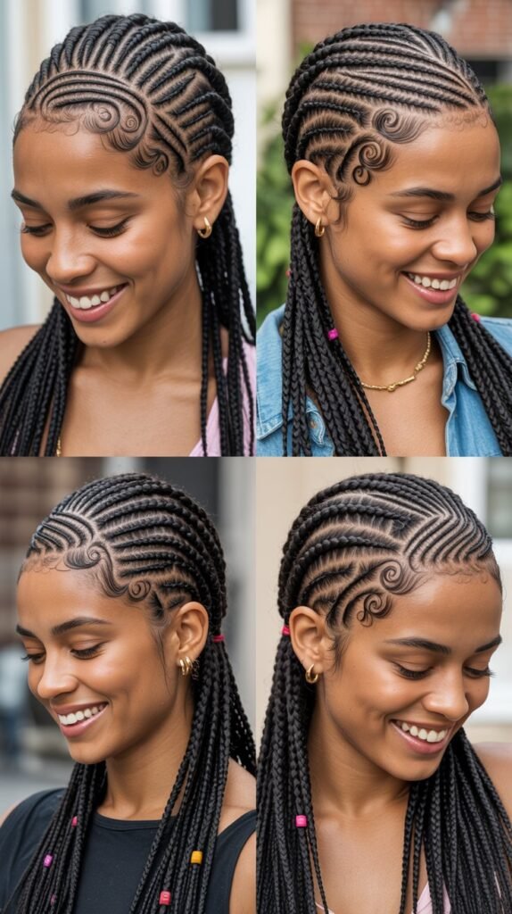 Freestyle Cornrow Patterns
