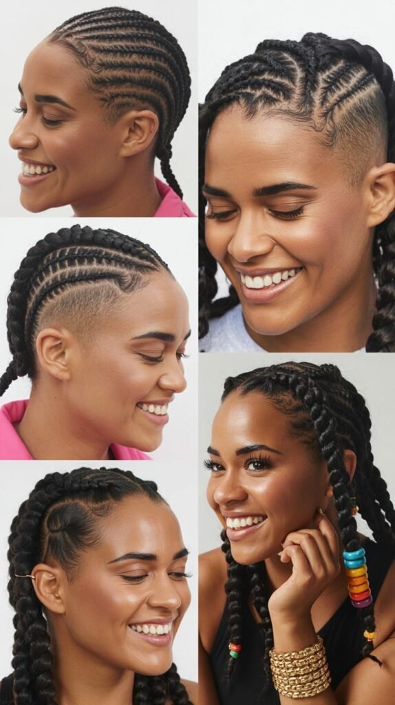 Mohawk Cornrows With Skin Fade