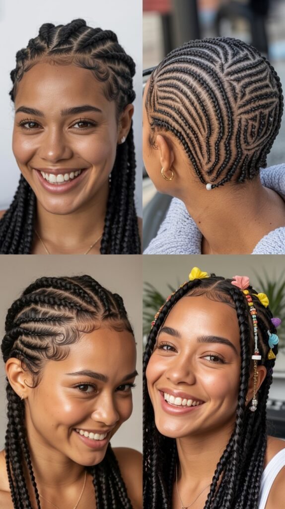 S-Curve Pattern Cornrows