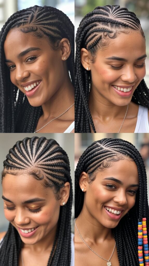 Diagonal Direction Cornrows