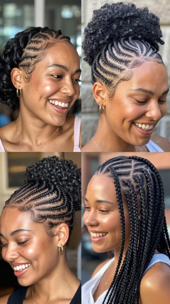 Cornrows with Undercut Design
