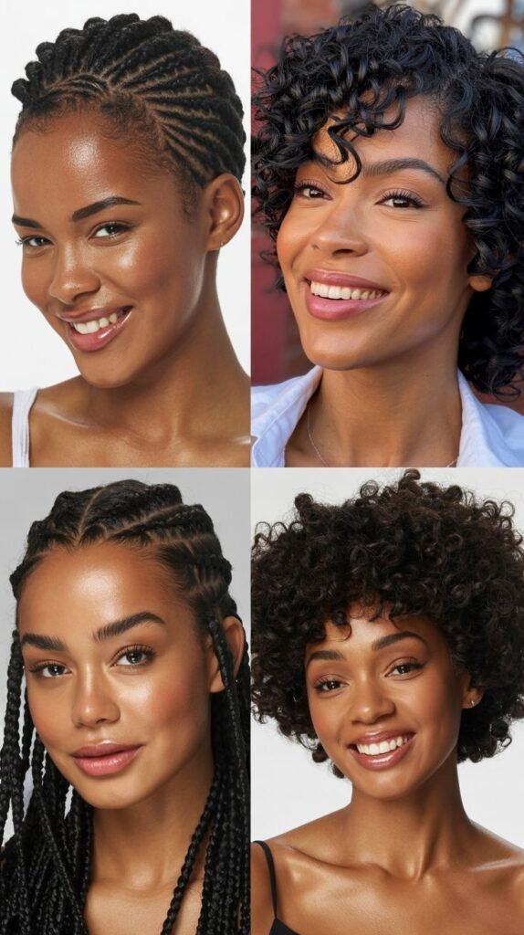 High-Top Cornrow Fade Combination