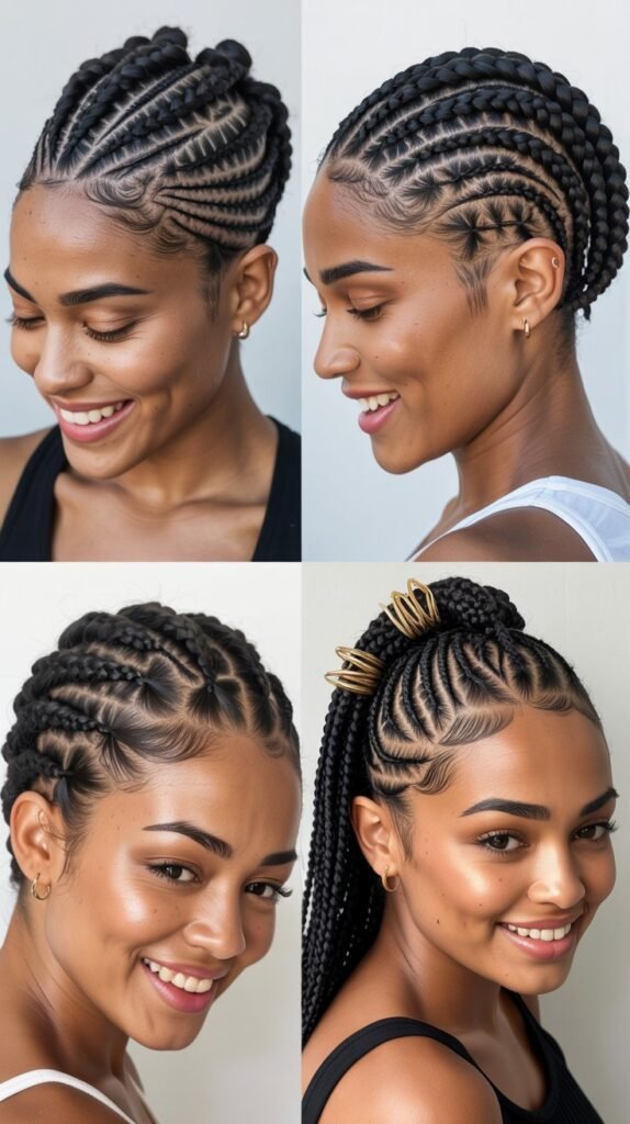 Braided Frohawk With Skin Fade