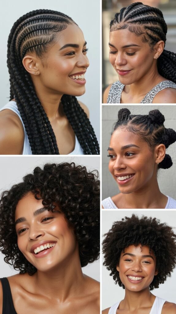 Classic Straight-Back Cornrows With Low Fade