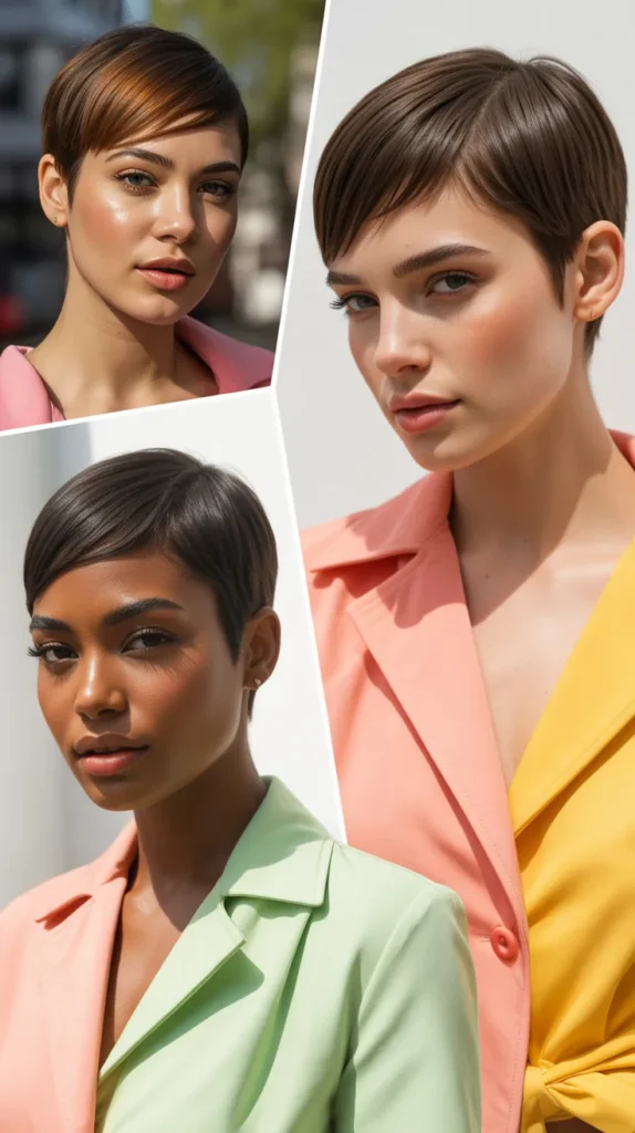 Sleek Straight Pixie with Glossy Finish