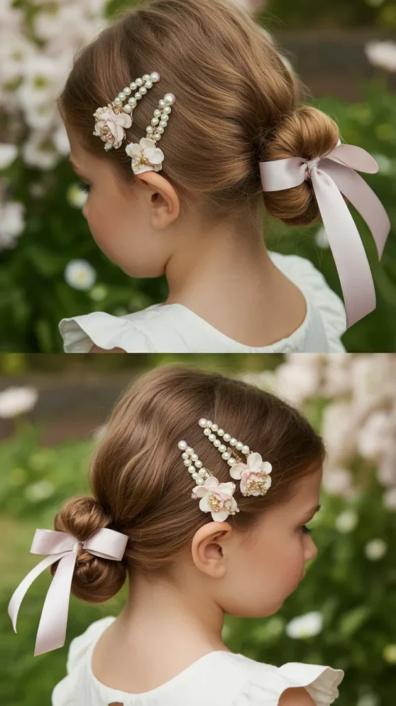 Simple Low Bun with Spring Accessories