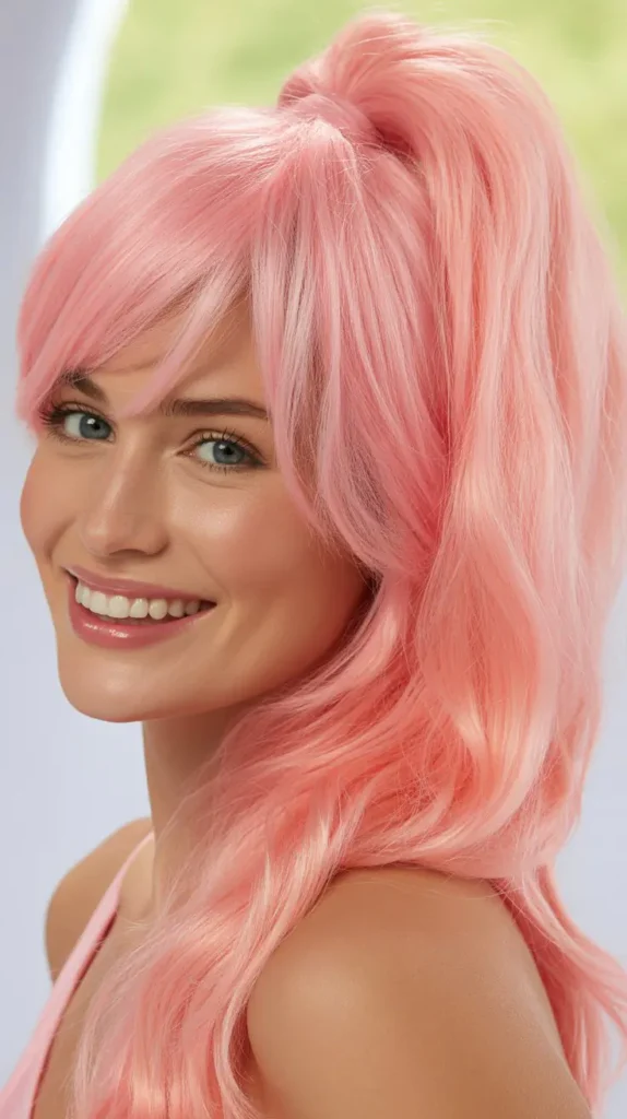 24 Cute Pink Wig Ponytail Hairstyles for Any Occasion