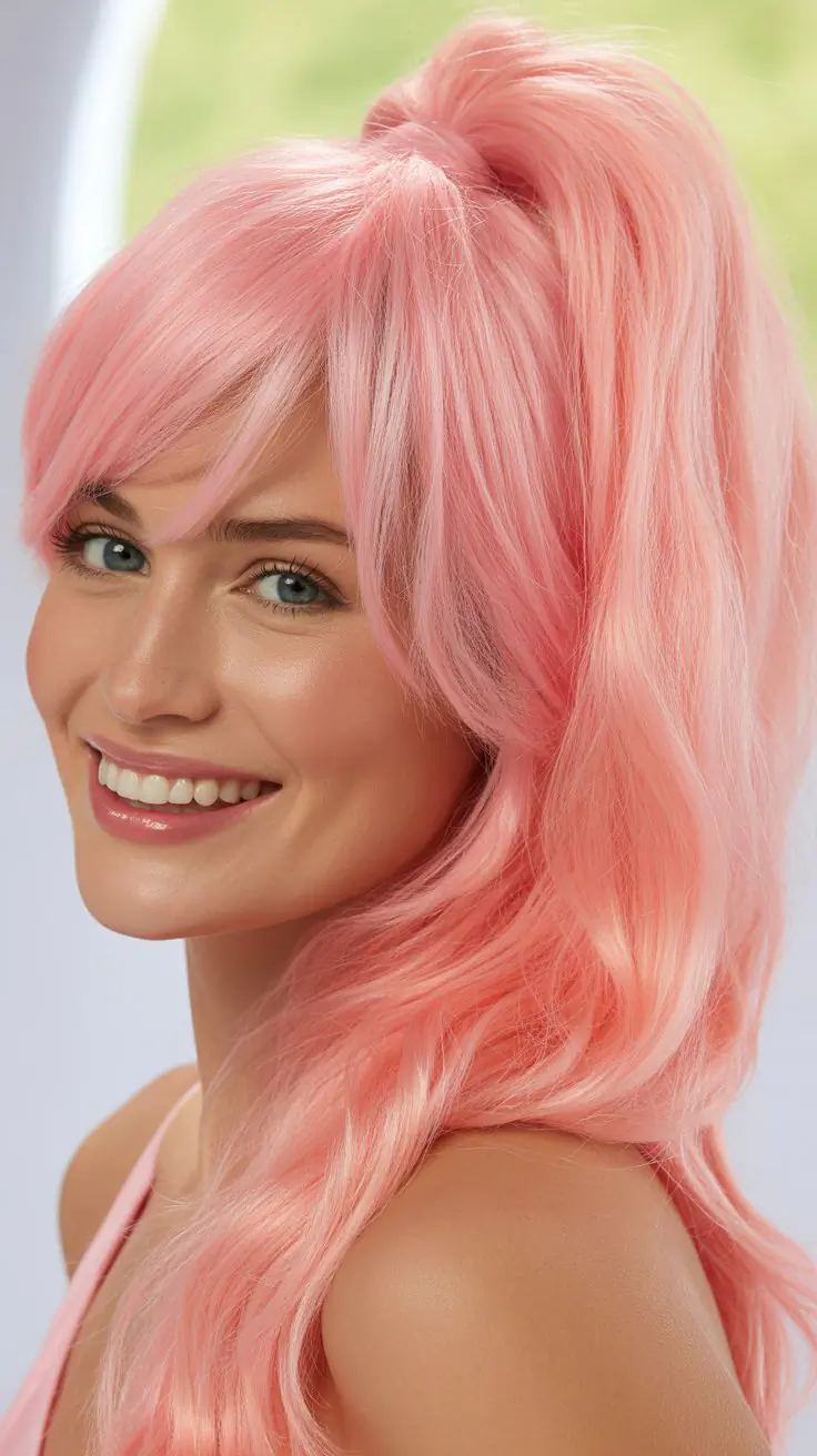 24 Cute Pink Wig Ponytail Hairstyles for Any Occasion