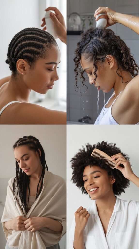 Wash Your Cornrows Carefully
